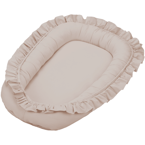 baby nest sg with ruffles rose poudré 1