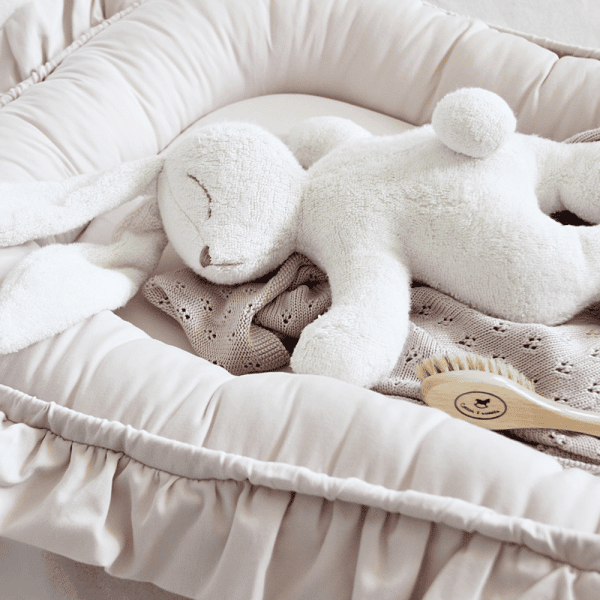 baby nest sg with ruffles rose poudré 6