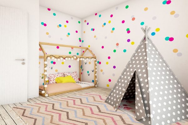 tapis coton zigzag chambre enfant