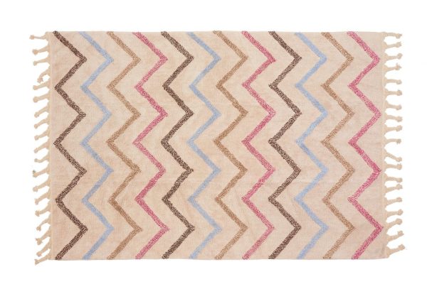 tapis coton motif Zigzag