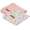 Lange bébé Pure pink & Spring flowers (lot de 2) - Little Dutch
