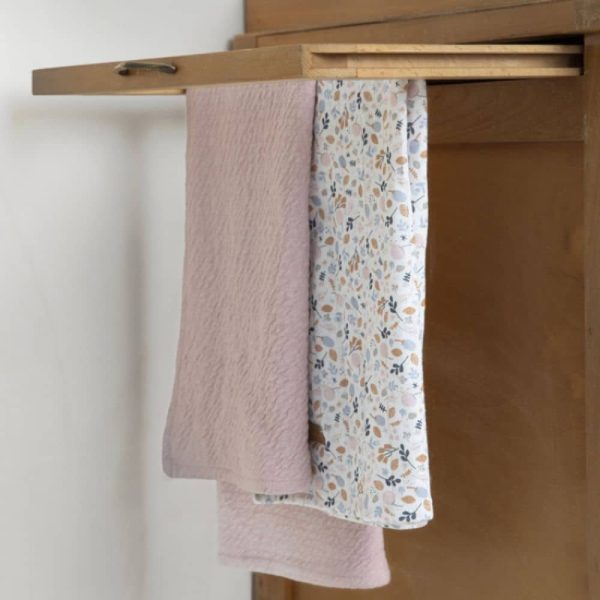 Lange bébé Pure pink & Spring flowers (lot de 2) - Little Dutch