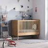 lit bébé évolutif vintage chêne 70 x 140 cm vox (1)