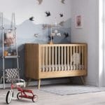 lit bébé évolutif vintage chêne 70 x 140 cm vox (1)