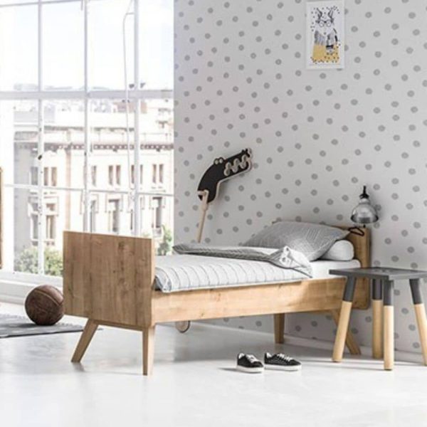 lit bébé évolutif vintage chêne 70 x 140 cm vox (2)