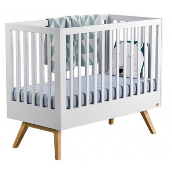Lit Bébé Nature Blanc 60 x 120 cm – VOX