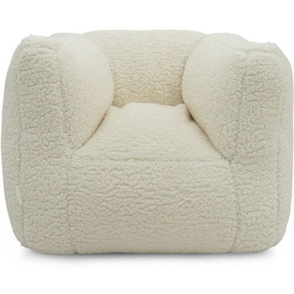 Fauteuil Bean Teddy Cream White - Jollein