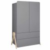 armoire en bois 2 portes swing gris micuna