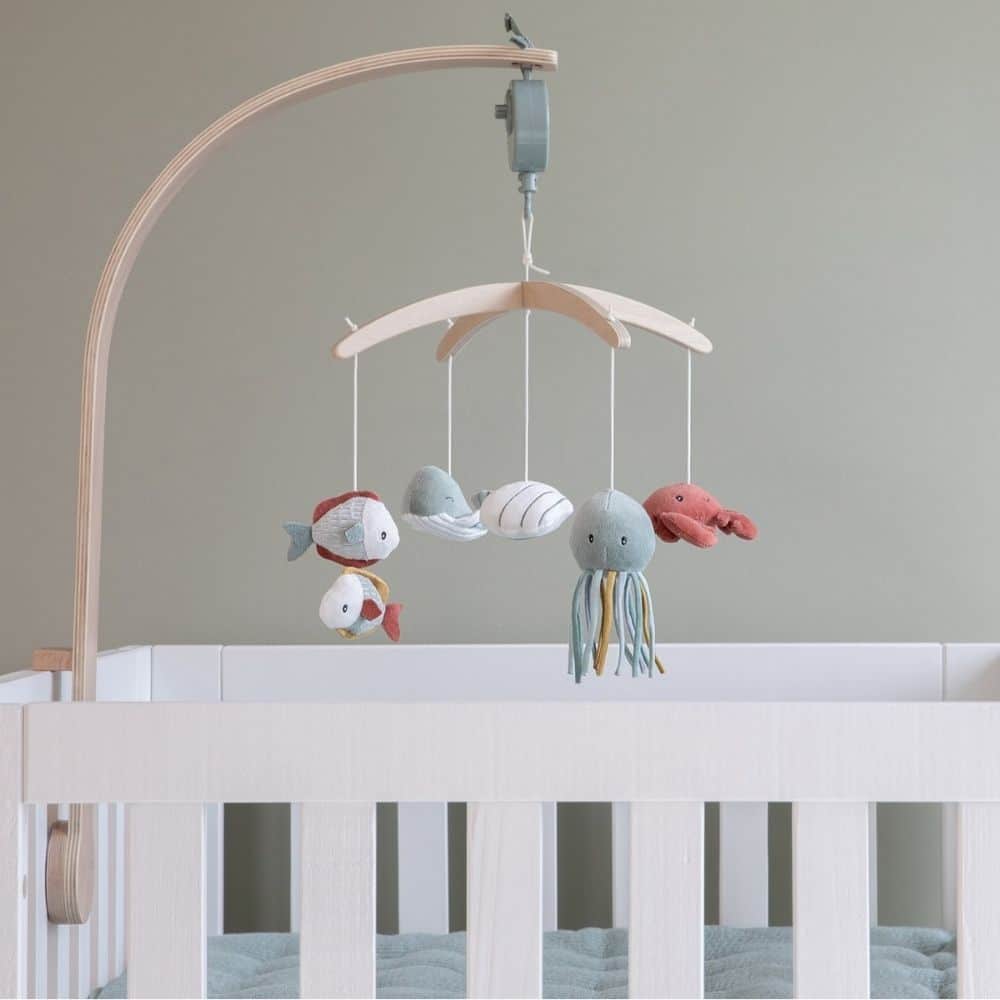 Mobile Pour Berceau Thème Océan - Tour De Lit Avec Motifs Sous-marins, éveil Sensoriel Pour Bébé