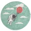 tapis rond coton astronaute & ballon (1)