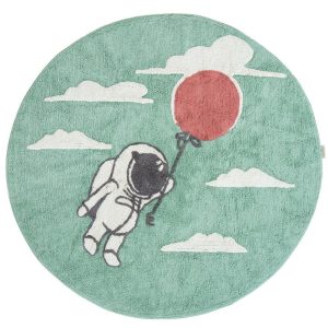 tapis rond coton astronaute & ballon (1)