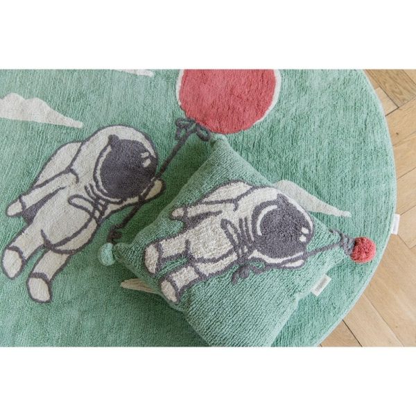 tapis rond coton astronaute & ballon (6)