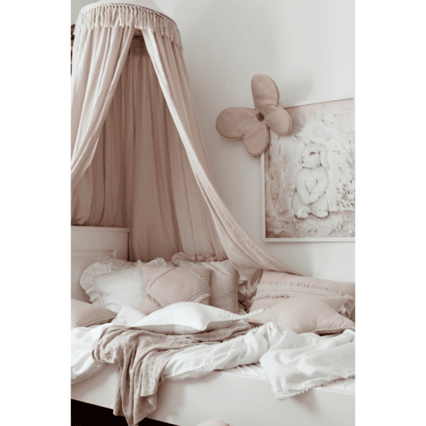 ciel de lit boho rose poudré 3