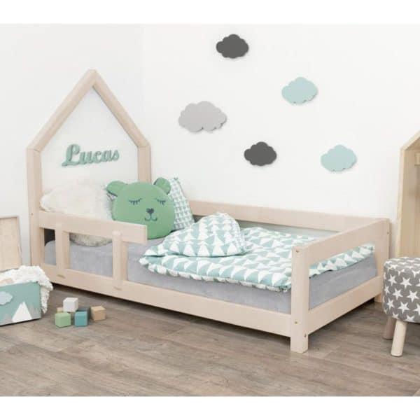lit junior cabane poppi beige 90 x 200 cm – benlemi