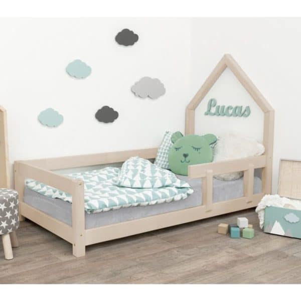 lit junior cabane poppi beige 90 x 200 cm – benlemi