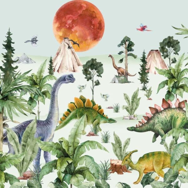 papier peint dino by moonlight creative lab