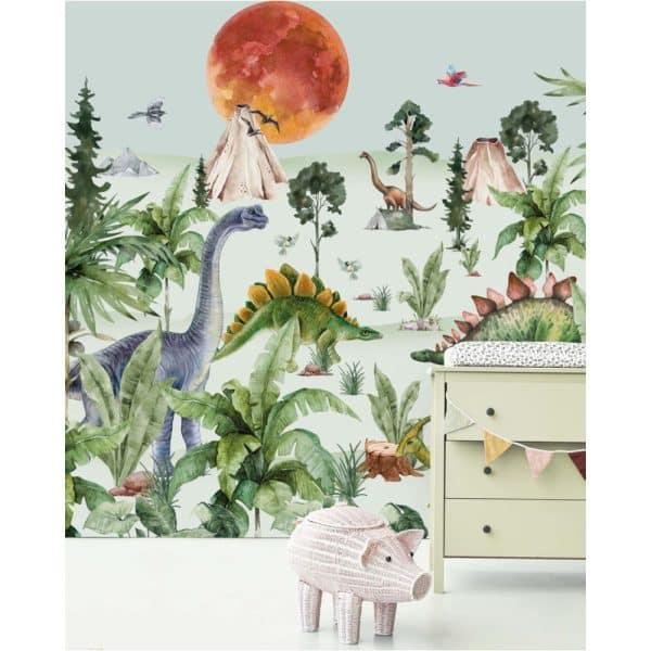 papier peint dino by moonlight creative lab