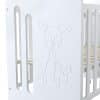 lit bébé neusy 60x120 cm avec côté rabattable – blanc