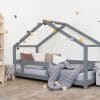 lit cabane pour enfant lucky avec une barrière