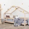lit cabane pour enfant lucky avec une barrière