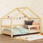lit cabane pour enfant lucky avec une barrière
