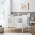 lit bébé napoli 60x120 cm avec côté rabattable – blanc