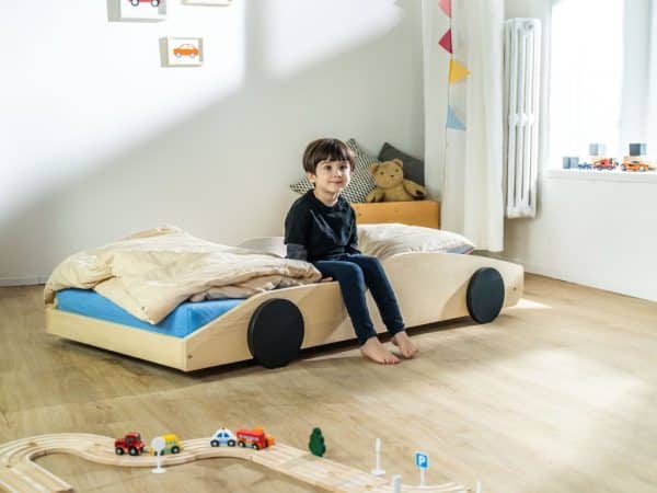 lit enfant voiture de sport drifty en bois massif – 80x160 ou 80x180 cm