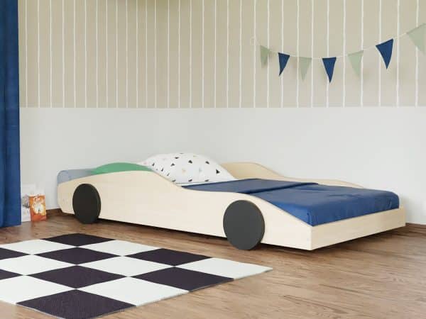 lit enfant voiture de sport drifty en bois massif – 80x160 ou 80x180 cm