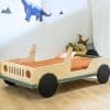 lit enfant voiture jeep safari en bois massif 80x160 cm