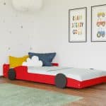 lit voiture enfant formule 1 en bois massif 80x160 cm / 80x180 cm