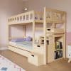 lit superposé plotty avec escaliers de rangement 90x200 cm